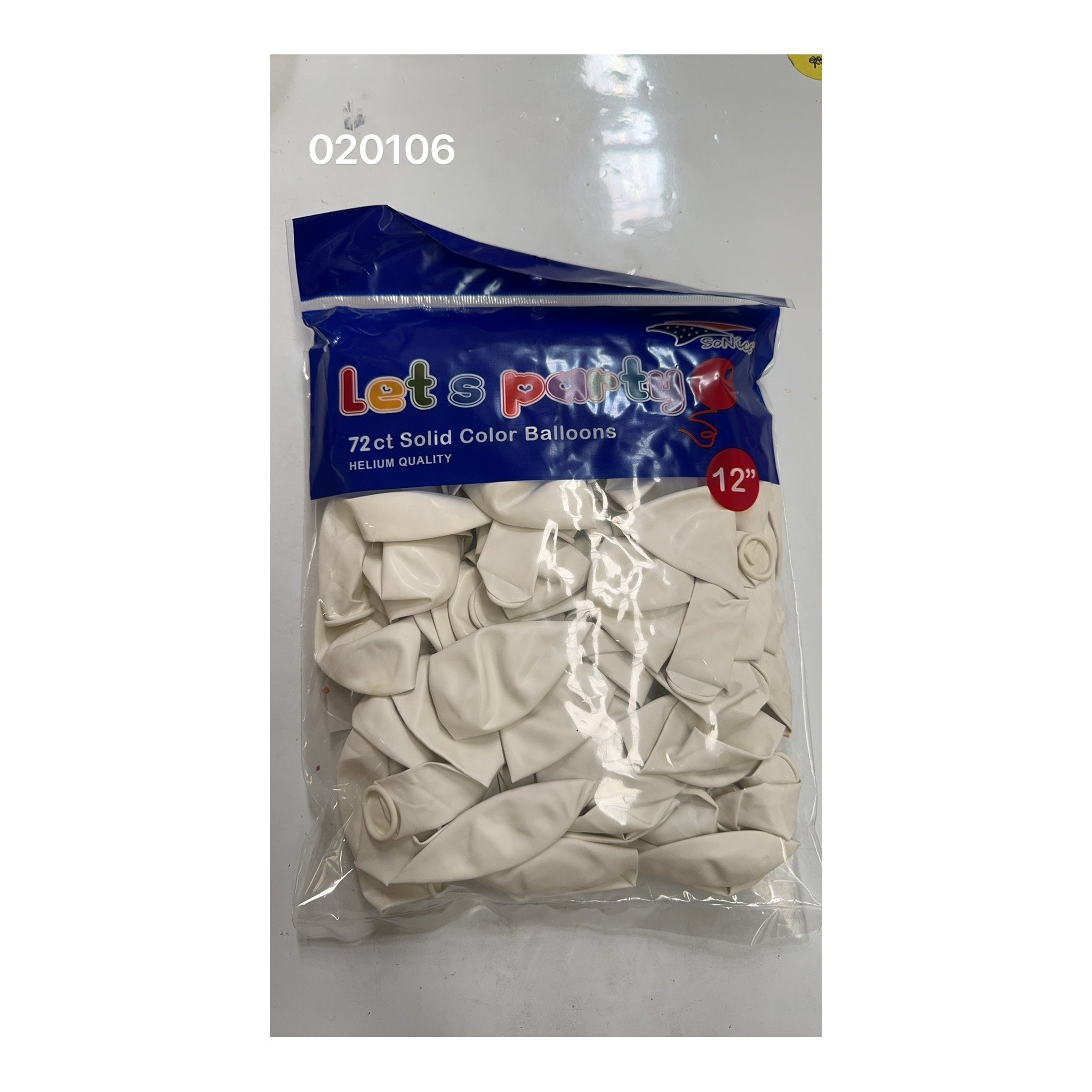 Balloon White 72 ct